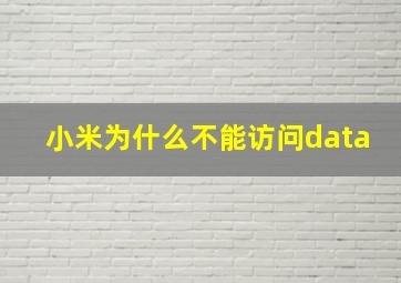 小米为什么不能访问data