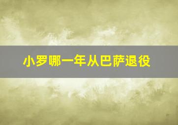 小罗哪一年从巴萨退役