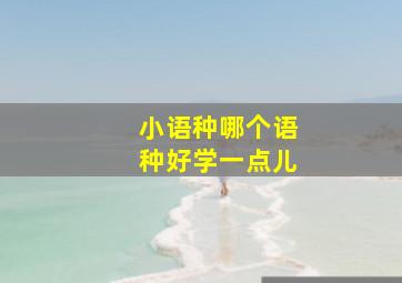 小语种哪个语种好学一点儿