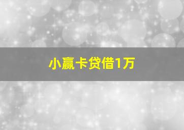 小赢卡贷借1万