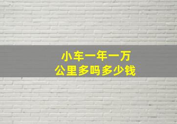 小车一年一万公里多吗多少钱