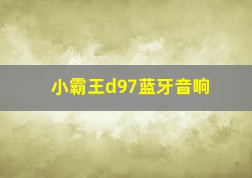 小霸王d97蓝牙音响