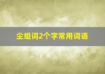 尘组词2个字常用词语