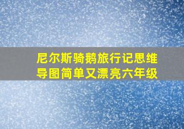 尼尔斯骑鹅旅行记思维导图简单又漂亮六年级