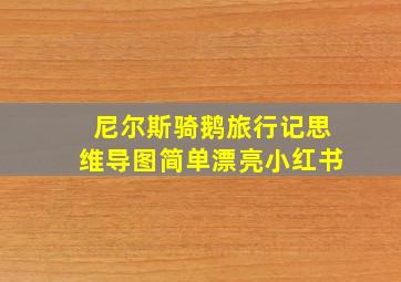 尼尔斯骑鹅旅行记思维导图简单漂亮小红书