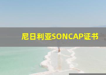 尼日利亚SONCAP证书