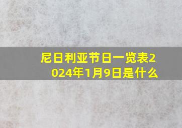 尼日利亚节日一览表2024年1月9日是什么