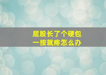 屁股长了个硬包一按就疼怎么办