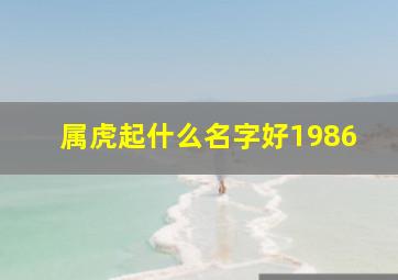 属虎起什么名字好1986