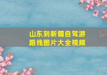 山东到新疆自驾游路线图片大全视频