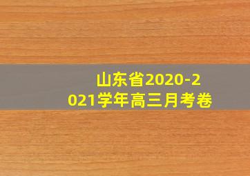 山东省2020-2021学年高三月考卷