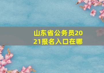 山东省公务员2021报名入口在哪