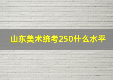 山东美术统考250什么水平