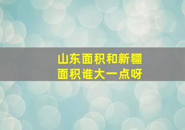 山东面积和新疆面积谁大一点呀