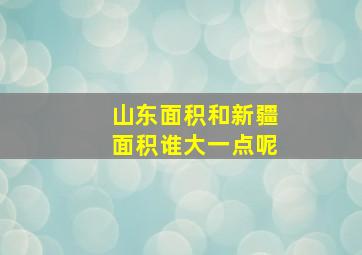 山东面积和新疆面积谁大一点呢