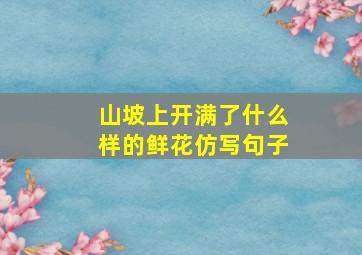 山坡上开满了什么样的鲜花仿写句子