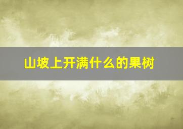 山坡上开满什么的果树