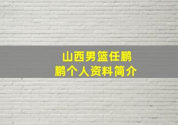 山西男篮任鹏鹏个人资料简介