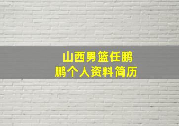 山西男篮任鹏鹏个人资料简历