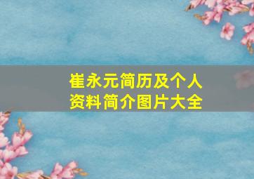 崔永元简历及个人资料简介图片大全