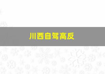 川西自驾高反