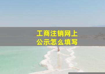 工商注销网上公示怎么填写