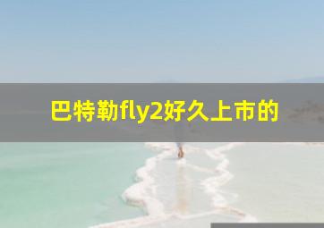 巴特勒fly2好久上市的