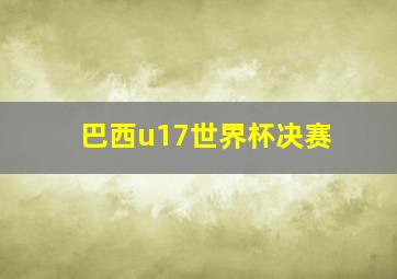 巴西u17世界杯决赛