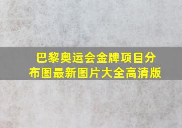 巴黎奥运会金牌项目分布图最新图片大全高清版