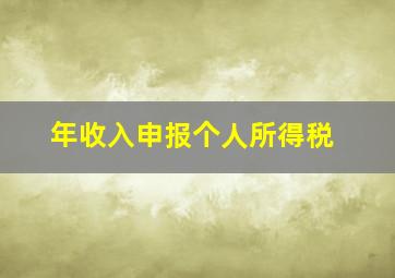 年收入申报个人所得税