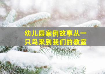 幼儿园案例故事从一只鸟来到我们的教室