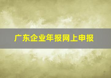 广东企业年报网上申报