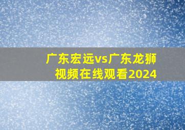 广东宏远vs广东龙狮视频在线观看2024