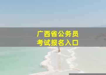 广西省公务员考试报名入口