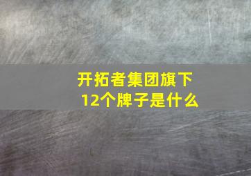 开拓者集团旗下12个牌子是什么