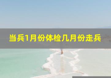 当兵1月份体检几月份走兵