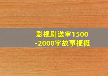 影视剧送审1500-2000字故事梗概