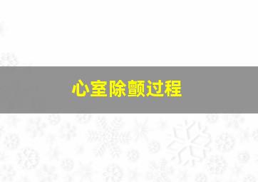 心室除颤过程