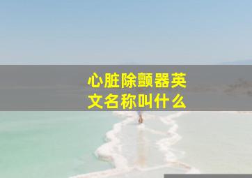 心脏除颤器英文名称叫什么