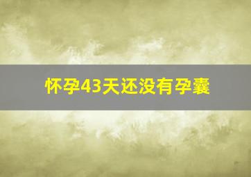 怀孕43天还没有孕囊