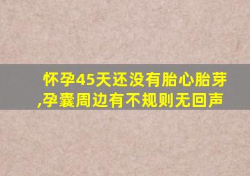 怀孕45天还没有胎心胎芽,孕囊周边有不规则无回声