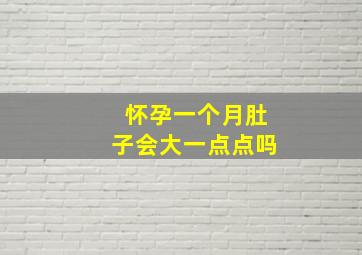 怀孕一个月肚子会大一点点吗