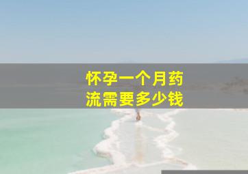 怀孕一个月药流需要多少钱