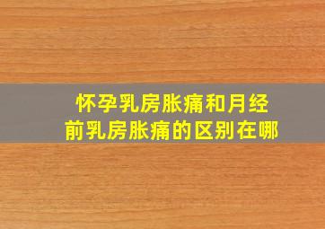 怀孕乳房胀痛和月经前乳房胀痛的区别在哪