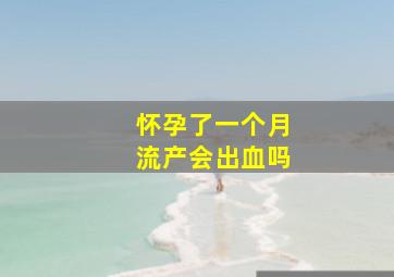 怀孕了一个月流产会出血吗