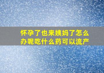 怀孕了也来姨妈了怎么办呢吃什么药可以流产