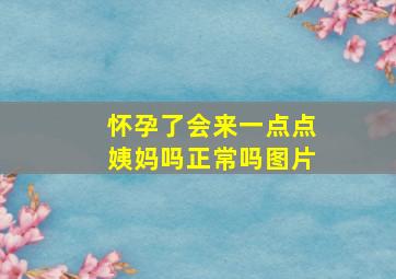 怀孕了会来一点点姨妈吗正常吗图片