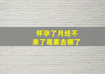 怀孕了月经不来了毒素去哪了