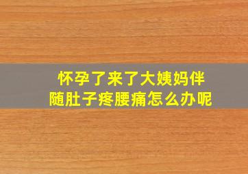 怀孕了来了大姨妈伴随肚子疼腰痛怎么办呢