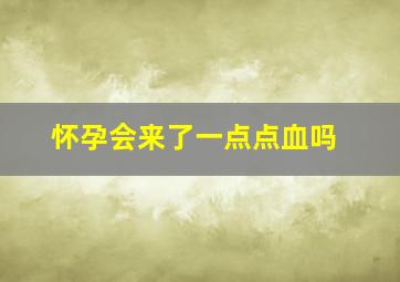 怀孕会来了一点点血吗